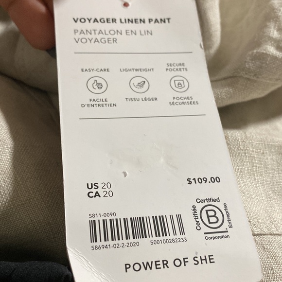 Athleta Voyager Linen Pant // Undyed - Picture 9 of 10